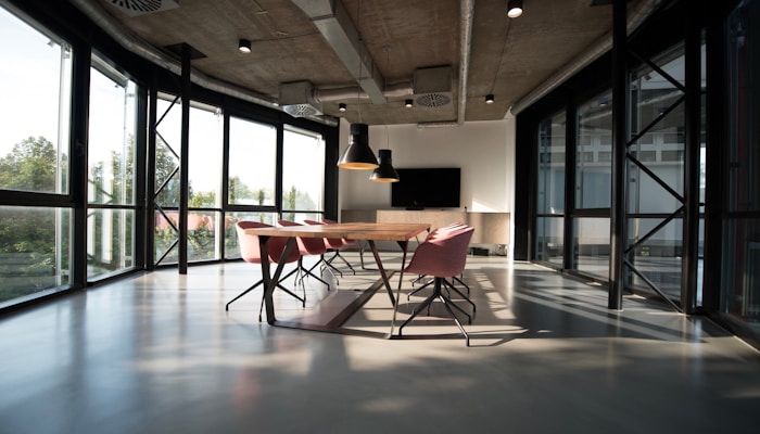 Modern corporate office workspace